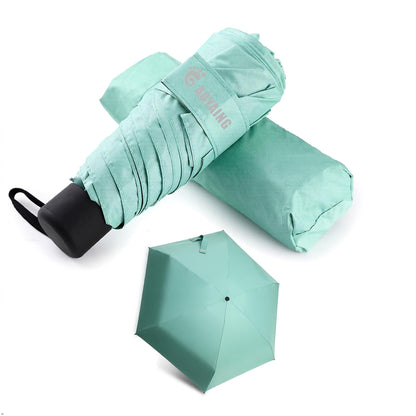 GAOYAING Small Mini Umbrella with Case Light Compact Design Perfect for Travel Lightweight Portable Parasol Outdoor Sun&Rain Umbrellas 34 Inches