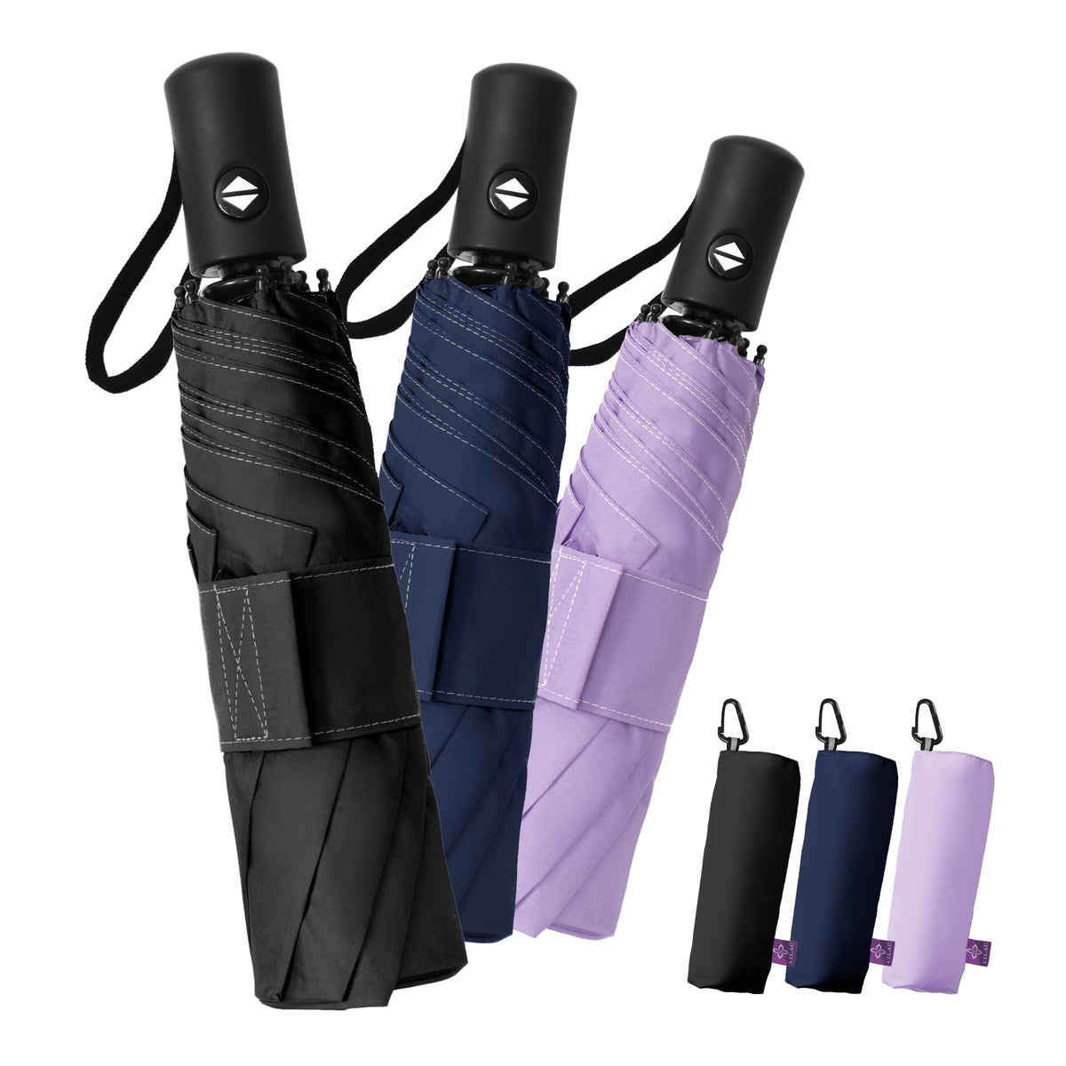 Travel Windproof Umbrella for rain Compact Small Travel size QuickDry