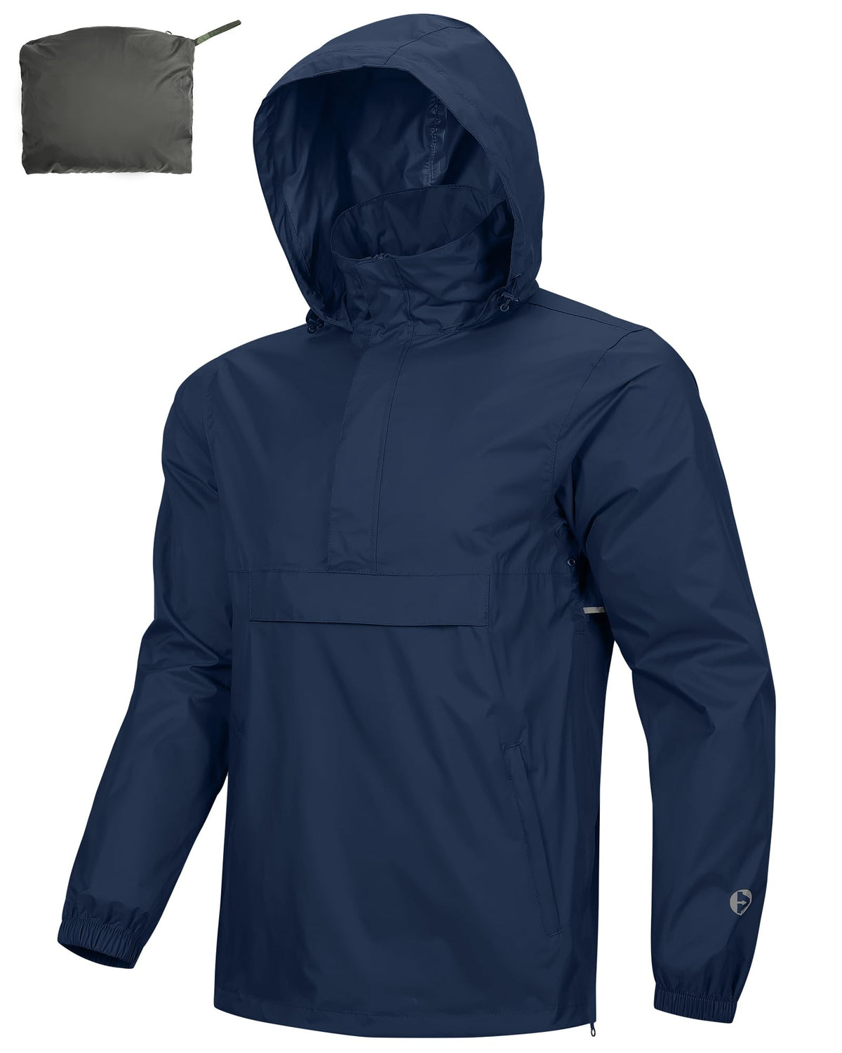 Outdoor Ventures Men's Rain Jacket Waterproof Lightweight Packable Pullover