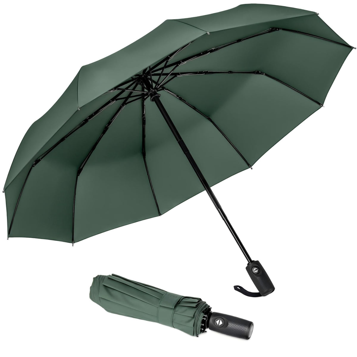 ZOMAKE Travel Umbrella Compact - 10 Ribs Portable Collapsible Umbrellas for Rain Windproof - Paraguas Automatic Small Folding Umbrella Lightweight Packable Umbrella for Women Men