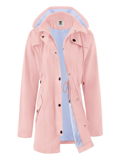 SaphiRose Women's Rain Jacket Waterproof Rain Coat with Hood Outdoor