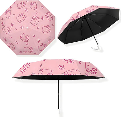 NBHUZEHUA Automatic Umbrella for Women Kids Girls Compact Travel Rain Sun Uv Protection Portable Foldable