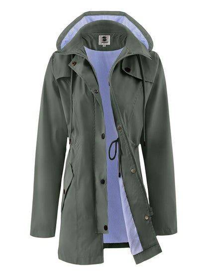 SaphiRose Women's Rain Jacket Waterproof Rain Coat with Hood Outdoor