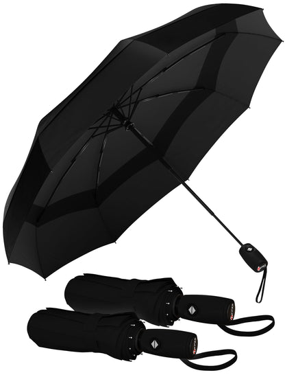 Repel Windproof Travel Umbrella - Compact & Withstands Winds up to 100MPH, Strongest Premium Auto Folding Umbrella for Rain and Sun - Durable, Light & Portable for Women & Men, Fits Backpack & Cars