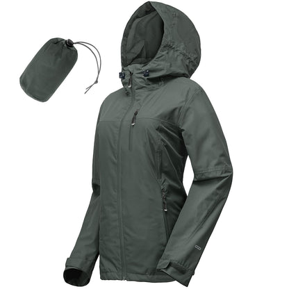 33,000ft Packable Rain Jacket for Women Waterproof Raincoats with Hood
