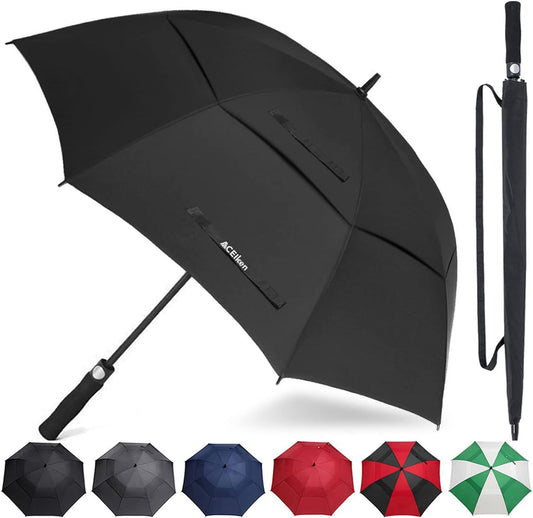 ACEIken Golf Umbrella Windproof Large 62/68/72 Inch Double Canopy for Rain