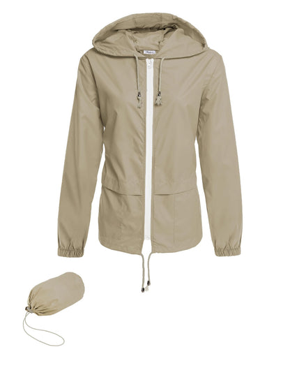 Hount Women Rain Jacket Lightweight Waterproof Packable Raincoat with Hood