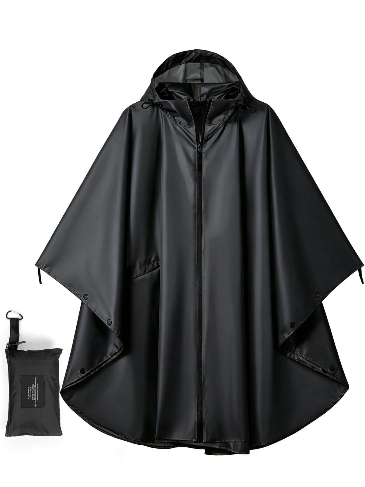 Unisex Hooded Rain Poncho, Waterproof Raincoat Jacket with pocket for Adult, Rain Coat for Outdoor Activities