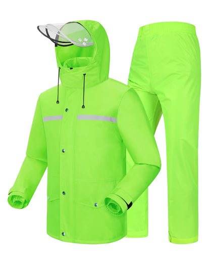 iCreek Rain Suit Waterproof Hi Vis Raincoat Reflective Rain Gear Unisex