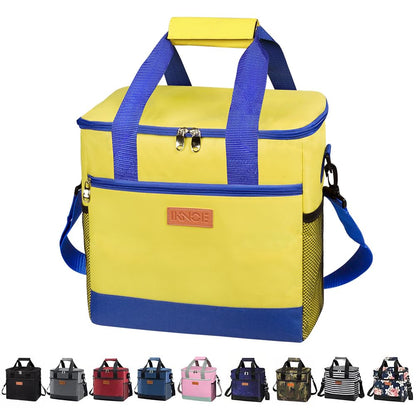 IKNOE 15L 24-Can Insulated Cooler Bag, Leak-Resistant Lunch Tote for Work