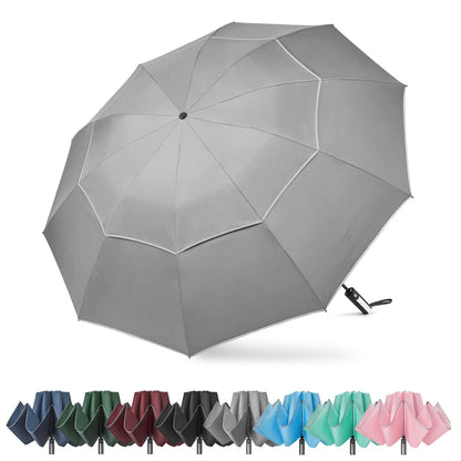 G4Free 54/62 Inch Large Inverted Golf Umbrella Windproof Reflective Stripe