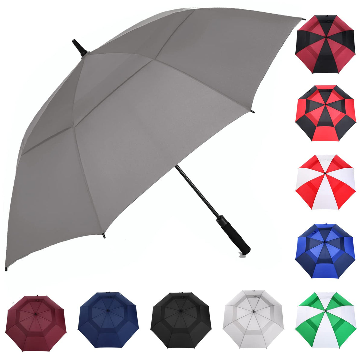 MRTLLOA Extra Large Golf Umbrella,54/62/68/72 Inch Automatic Open Umbrella