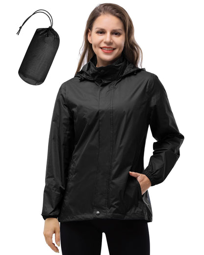 33,000ft Women's Rain Jacket Waterproof Lightweight Packable Raincoat