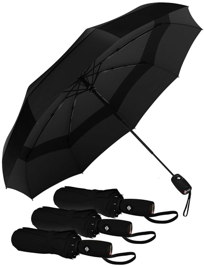 Repel Windproof Travel Umbrella - Compact & Withstands Winds up to 100MPH, Strongest Premium Auto Folding Umbrella for Rain and Sun - Durable, Light & Portable for Women & Men, Fits Backpack & Cars