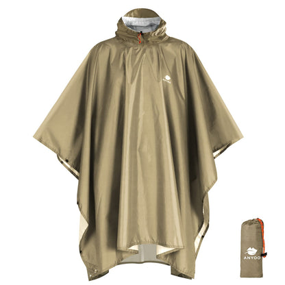 ANYOO Hooded Rain Poncho for Adult Waterproof Lightweight Raincoat