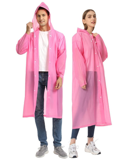 Opret Portable EVA Rain Ponchos with Hoods 2 Pack for Adults