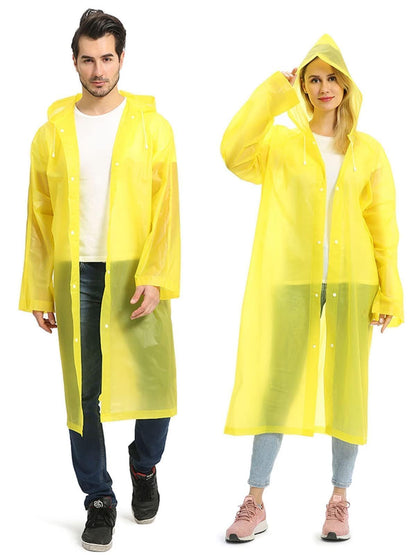 Opret Portable EVA Rain Ponchos with Hoods 2 Pack for Adults