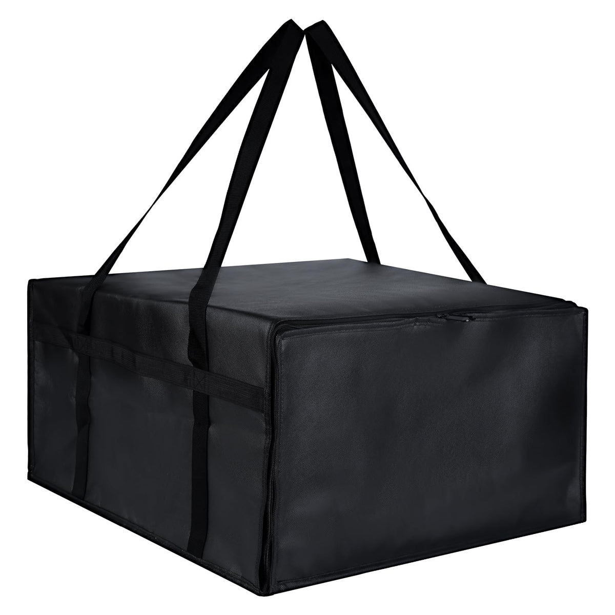1-Pack Insulated Food Delivery Bag with Hard Bottom, 3X-Large, Black