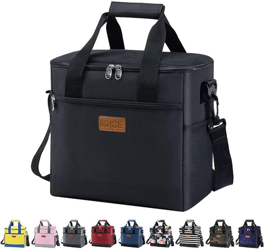 IKNOE 15L 24-Can Insulated Cooler Bag, Leak-Resistant Lunch Tote for Work