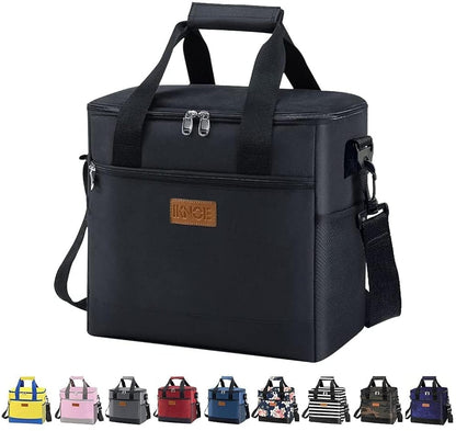 IKNOE 15L 24-Can Insulated Cooler Bag, Leak-Resistant Lunch Tote for Work