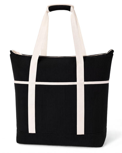 Corduroy Insulated Cooler Tote Bag for Grocery Shopping, Beach