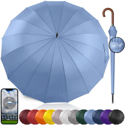 Royal Walk Large Umbrella for Rain & Golf, Windproof, Big, Heavy Duty Stick