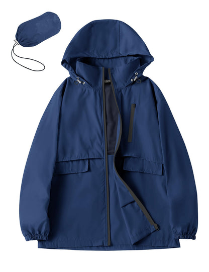 Avoogue Rain Jacket Women with Hooded Waterproof Raincoats