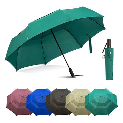 Portobello Large Umbrella For Rain - Big 54 Inch Double Vented Canopy, Folds Into Travel Size, Big Enough To Fit In 2 Adults, Heavy Duty, Sturdy, Windproof W/Auto Open Close