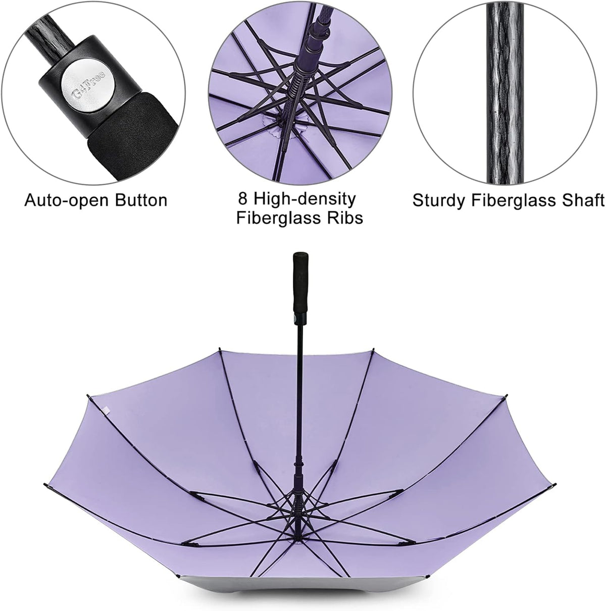 G4Free 54/62 Inch UV Protection Golf Umbrella Oversized Sun Stick Umbrella