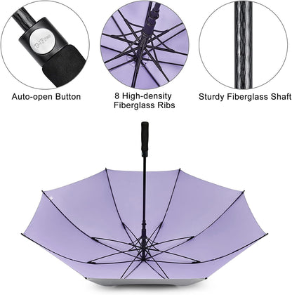 G4Free 54/62 Inch UV Protection Golf Umbrella Oversized Sun Stick Umbrella