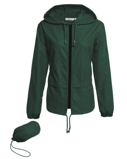 Hount Women Rain Jacket Lightweight Waterproof Packable Raincoat with Hood