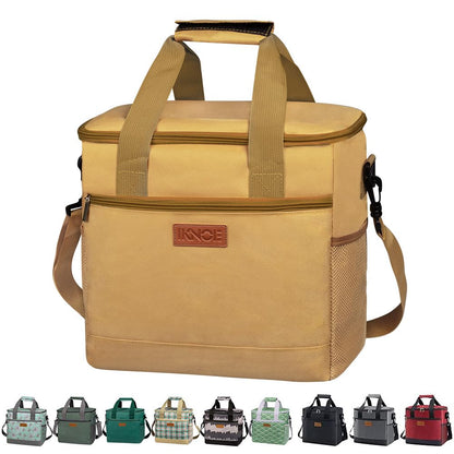 IKNOE 15L 24-Can Insulated Cooler Bag, Leak-Resistant Lunch Tote for Work