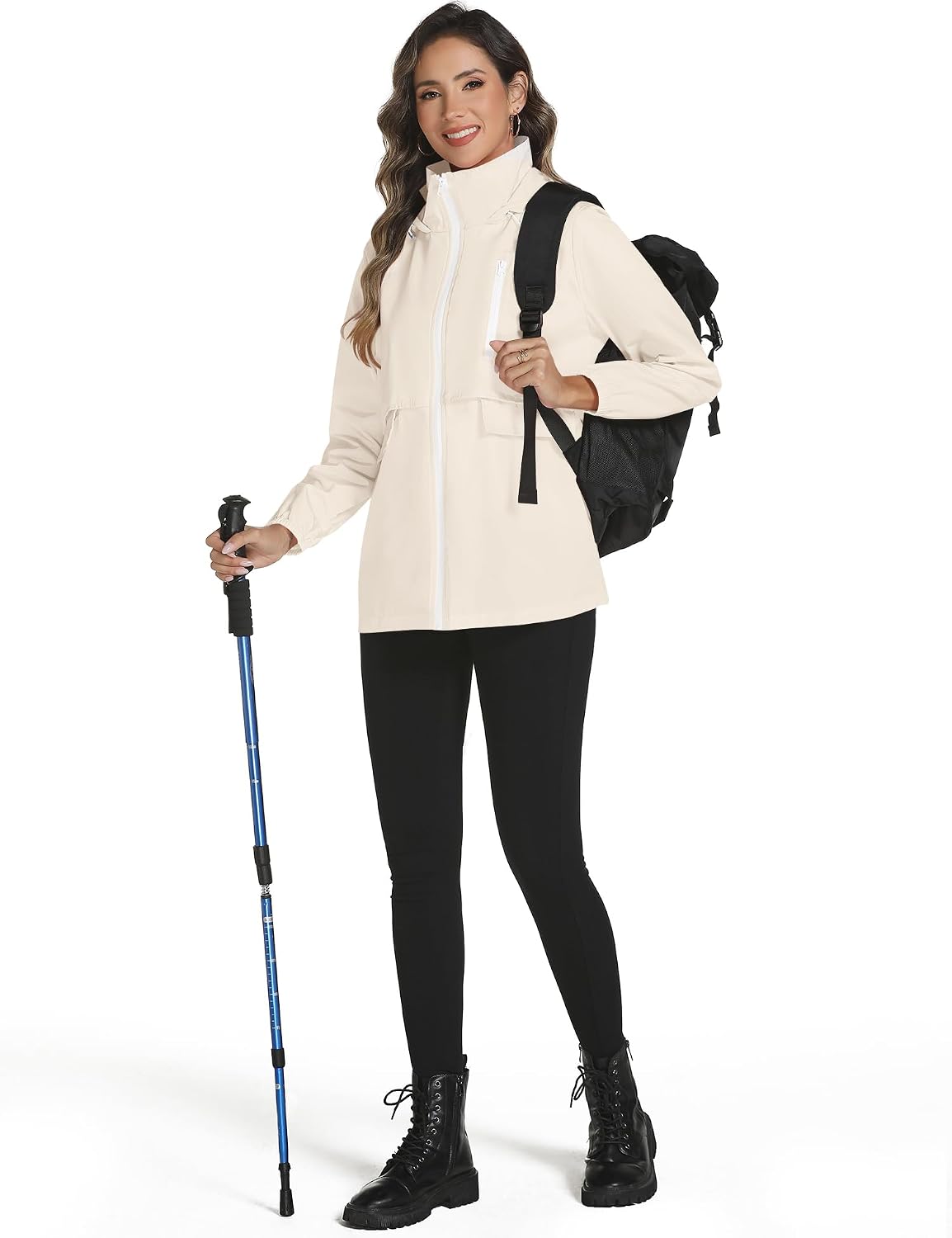 Avoogue Rain Jacket Women with Hooded Waterproof Raincoats
