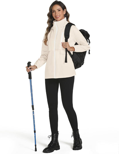 Avoogue Rain Jacket Women with Hooded Waterproof Raincoats
