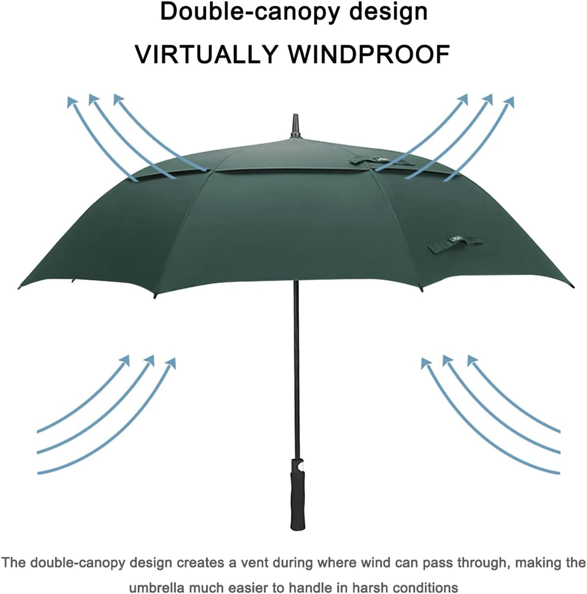 G4Free 47/54/62/68/72 Inch Golf Umbrella Windproof Auto Open Large Umbrella