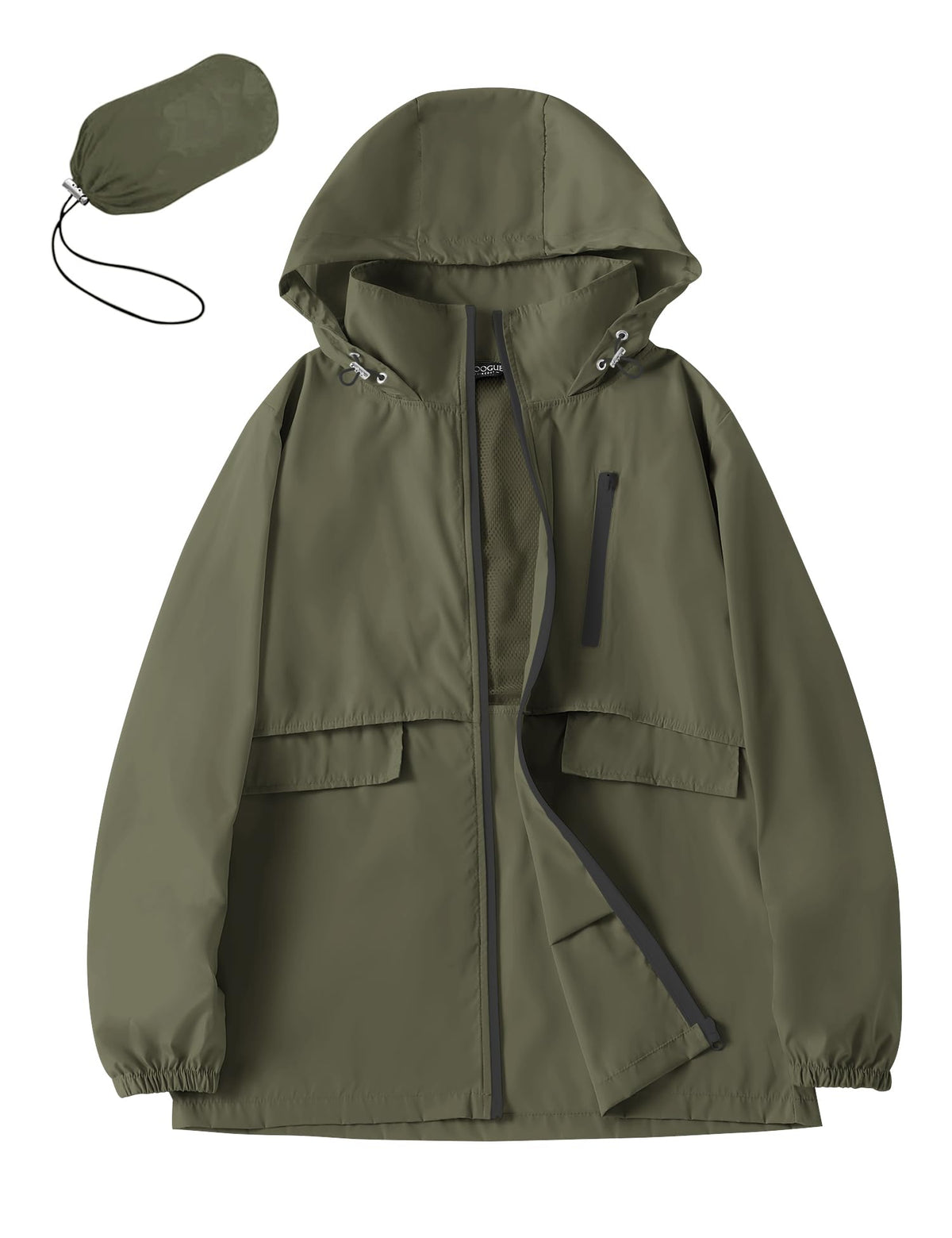Avoogue Rain Jacket Women with Hooded Waterproof Raincoats