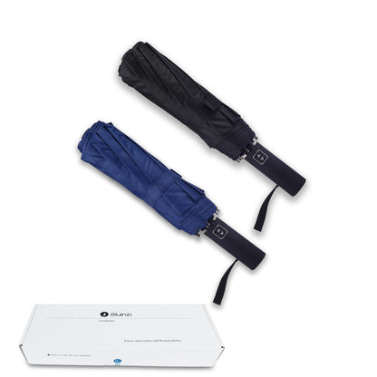 Bluinzi 2 Pack 46 Inch Umbrellas, Double 10-rib, for Rain, Compact Travel