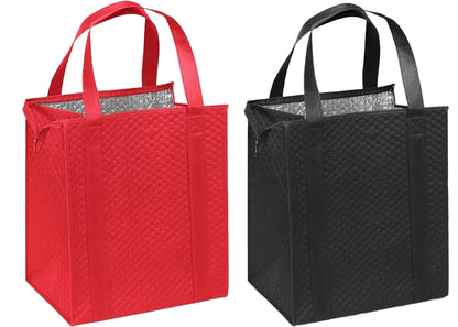 Mediz Hannah Direct Large Capacity Heavy Duty Insulated Smart Shopping Bag - Strong Reusable Grocery Tote 2 Pack