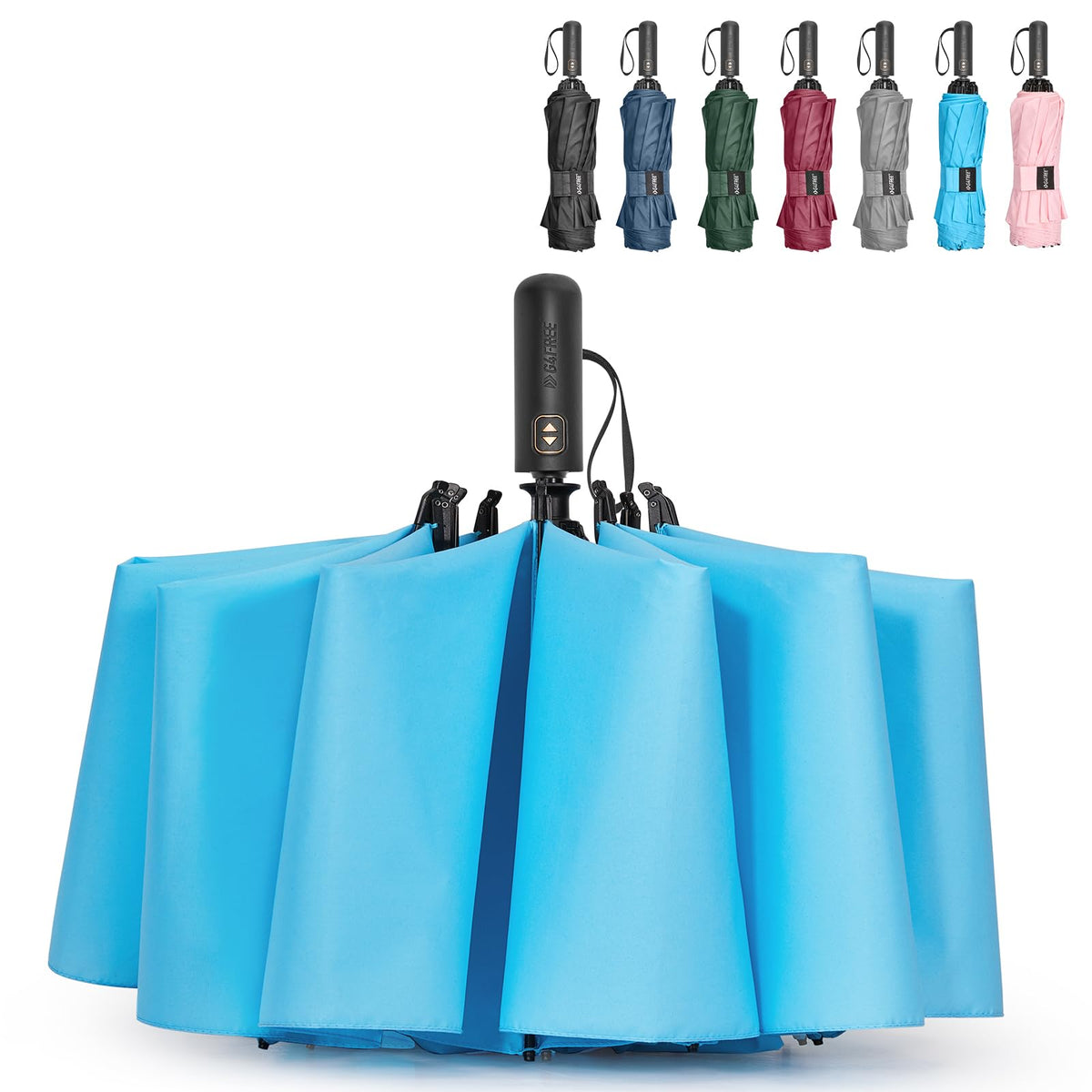 G4Free 46/54/62 Inch Large Golf Umbrella Windproof Reverse Travel Umbrella