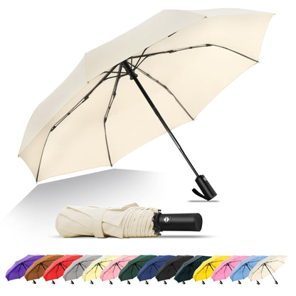 SoulRain Travel Umbrella - Compact Umbrella for Rain - Perfect Large Auto Folding Umbrella - Ideal Car umbrella, Small umbrella, and Travel Companion