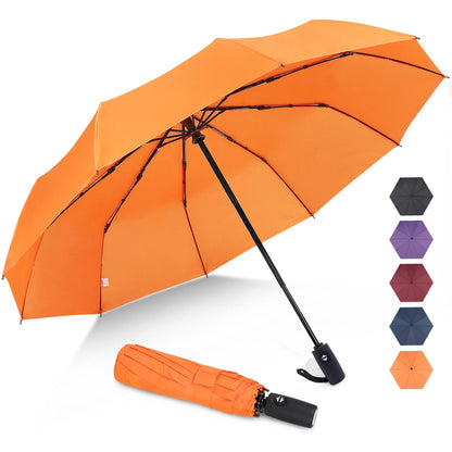 ZOMAKE Travel Umbrella Compact - 10 Ribs Portable Collapsible Umbrellas for Rain Windproof - Paraguas Automatic Small Folding Umbrella Lightweight Packable Umbrella for Women Men