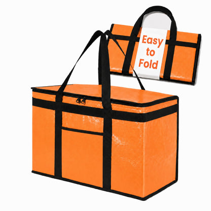 NZ home Insulated Food Bag, Portable Cooler Tote (3XL, Black, 1 Pack)