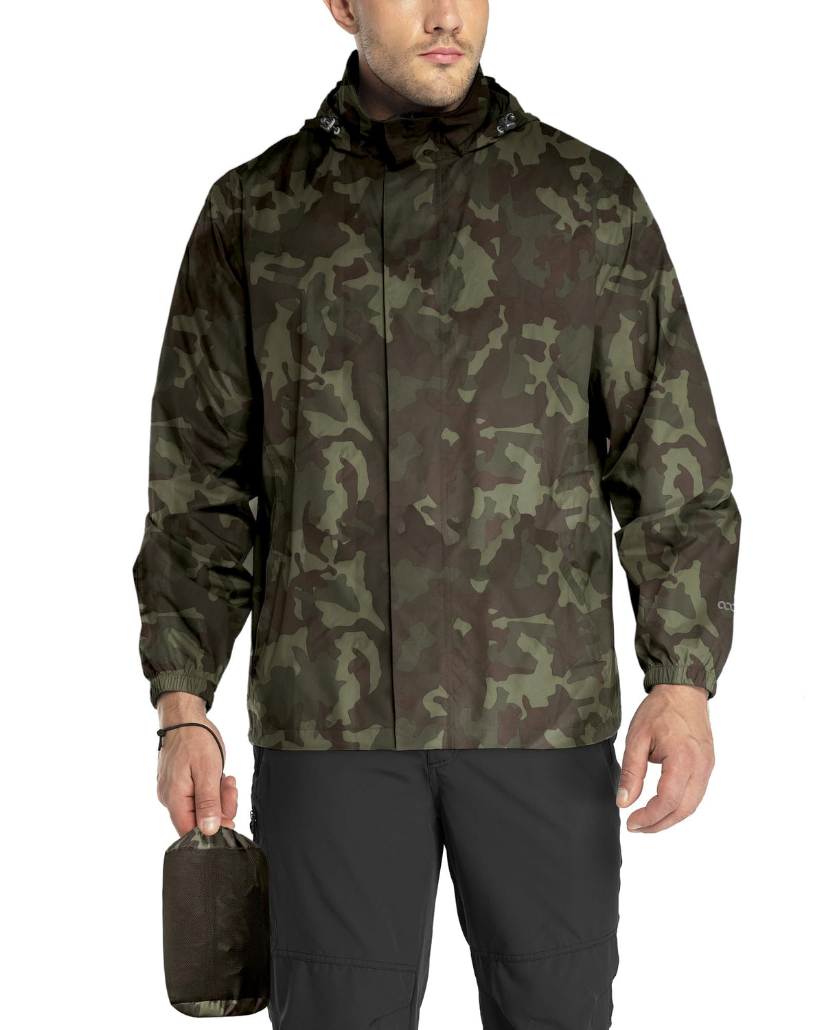 33,000ft Men's Packable Rain Jacket Lightweight Waterproof Golf Raincoat