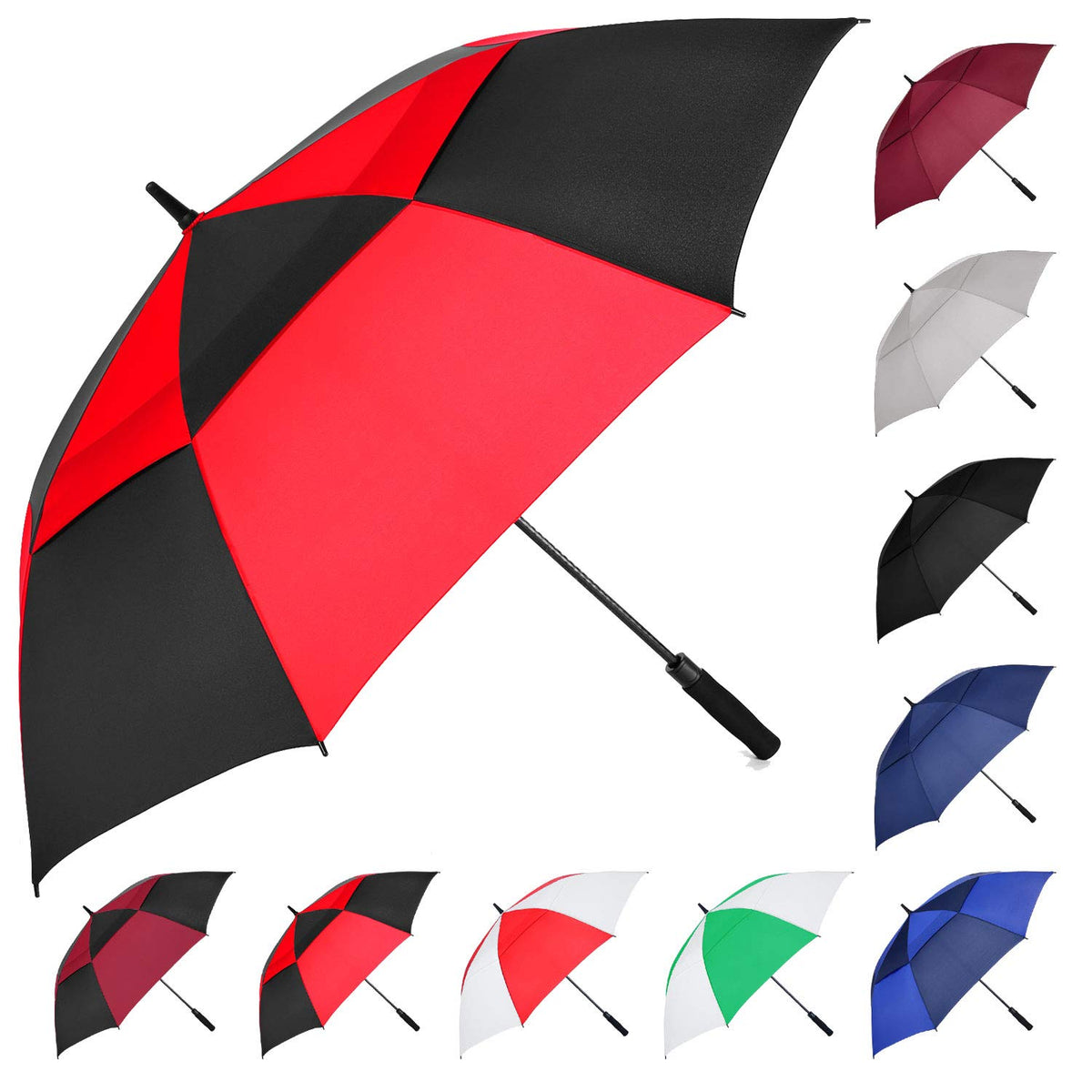 MRTLLOA Extra Large Golf Umbrella,54/62/68/72 Inch Automatic Open Umbrella