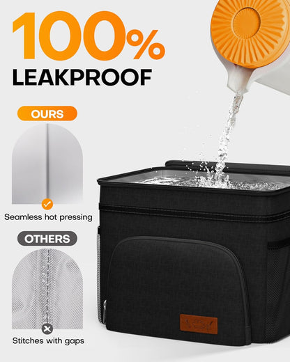 HOTOR Insulated Lunch Box Men Women Leak-Proof Cooler Lunch Bag 9L