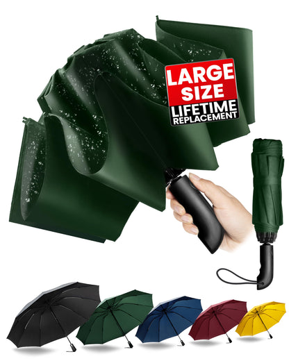 Conlun Travel Inverted Umbrella Compact Windproof- Automatic reverse Umbrellas for Rain - Folding Portable 10 Ribs Large Umbrella