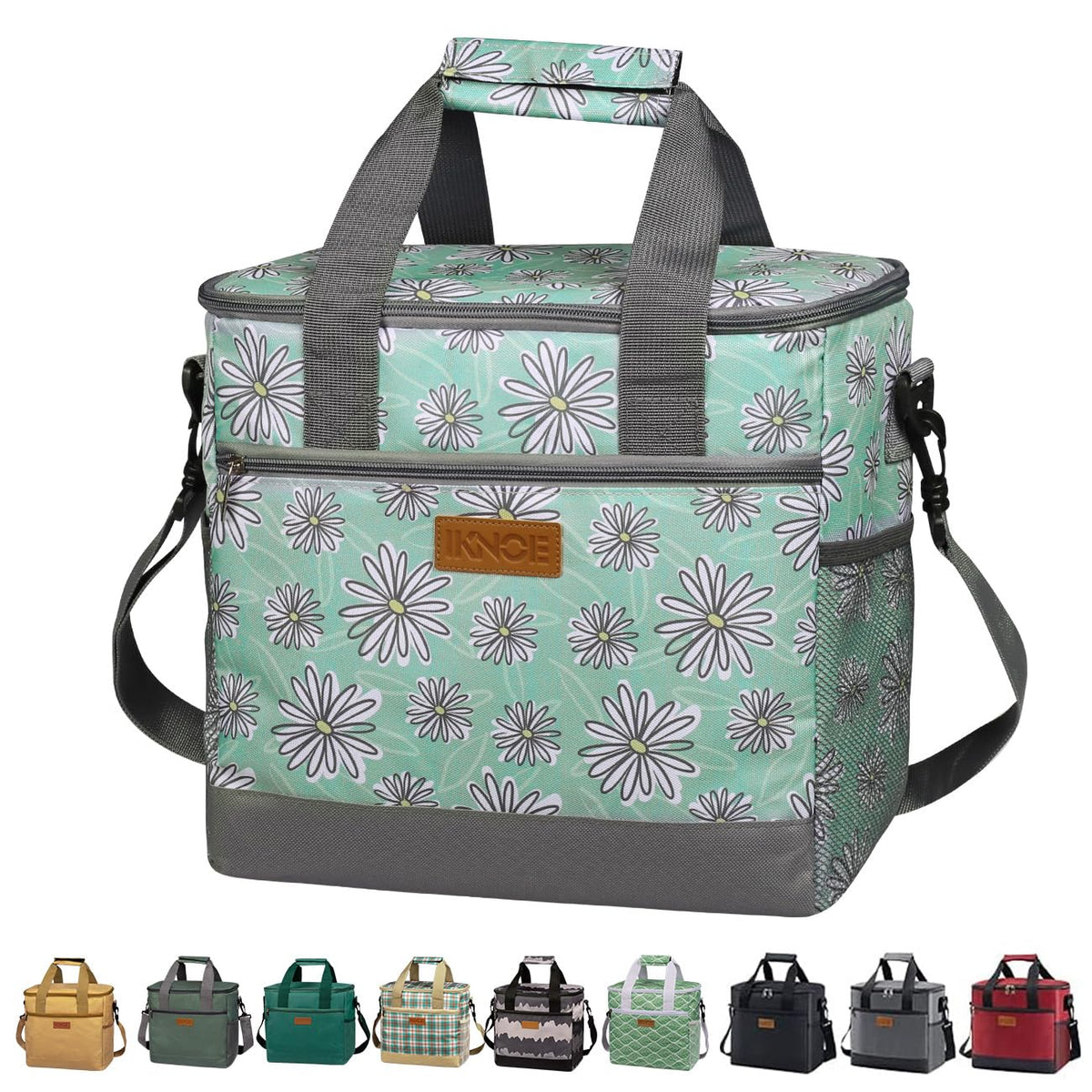 IKNOE 15L 24-Can Insulated Cooler Bag, Leak-Resistant Lunch Tote for Work
