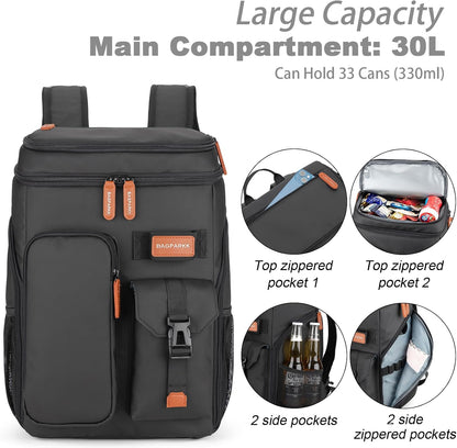 Bagparkk 33/45 Cans Leakproof Insulated Cooler Backpack with Double Deck
