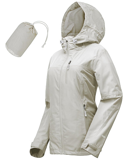 33,000ft Packable Rain Jacket for Women Waterproof Raincoats with Hood