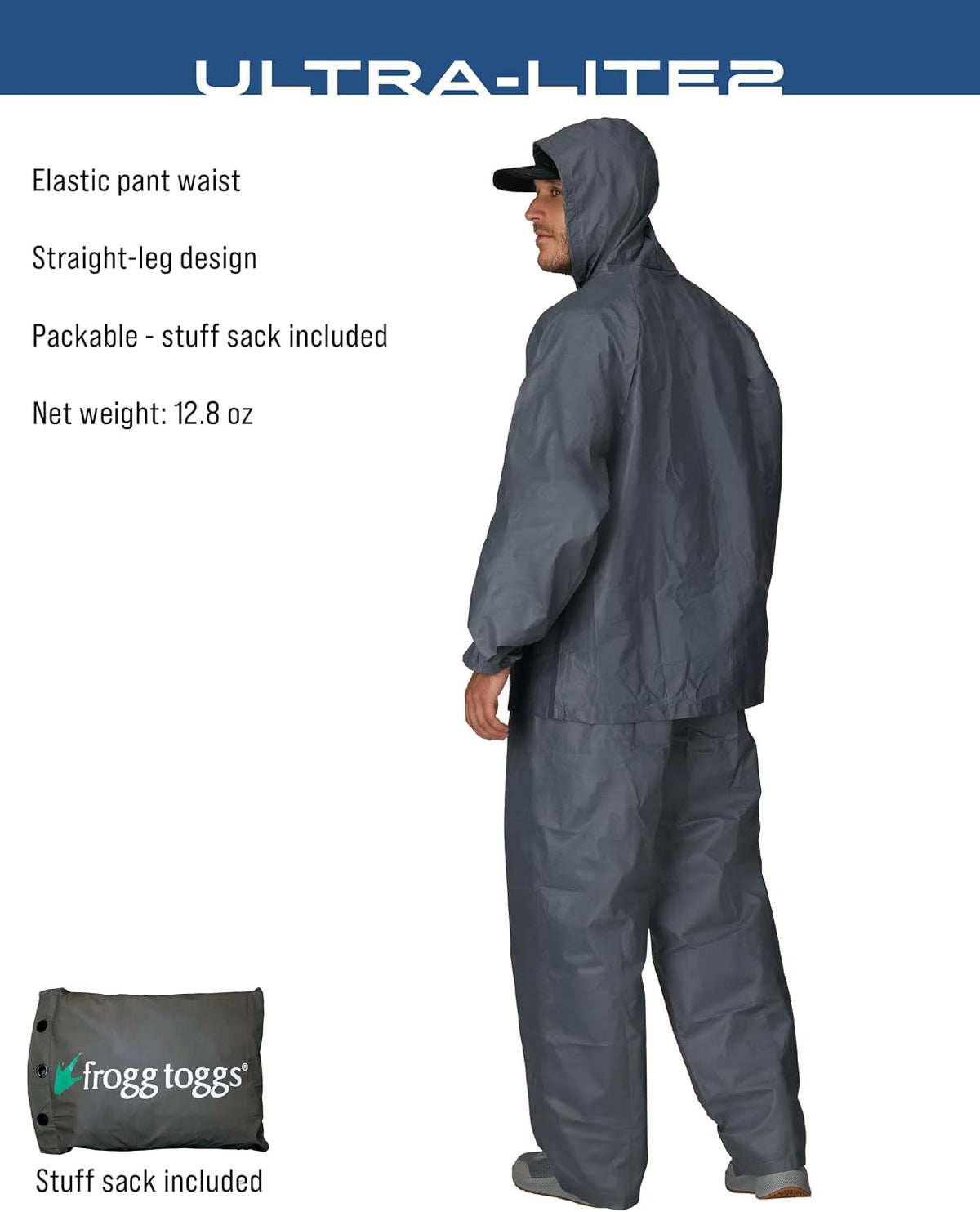 FROGG TOGGS Men’s Ultra-Lite2 Rain Suit, Waterproof Raincoat and Pant Set
